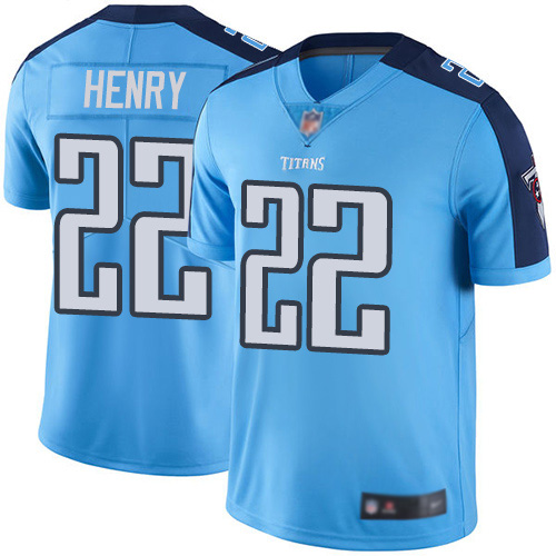 Tennessee Titans Limited Light Blue Men Derrick Henry Jersey NFL Football 22 Rush Vapor Untouchable